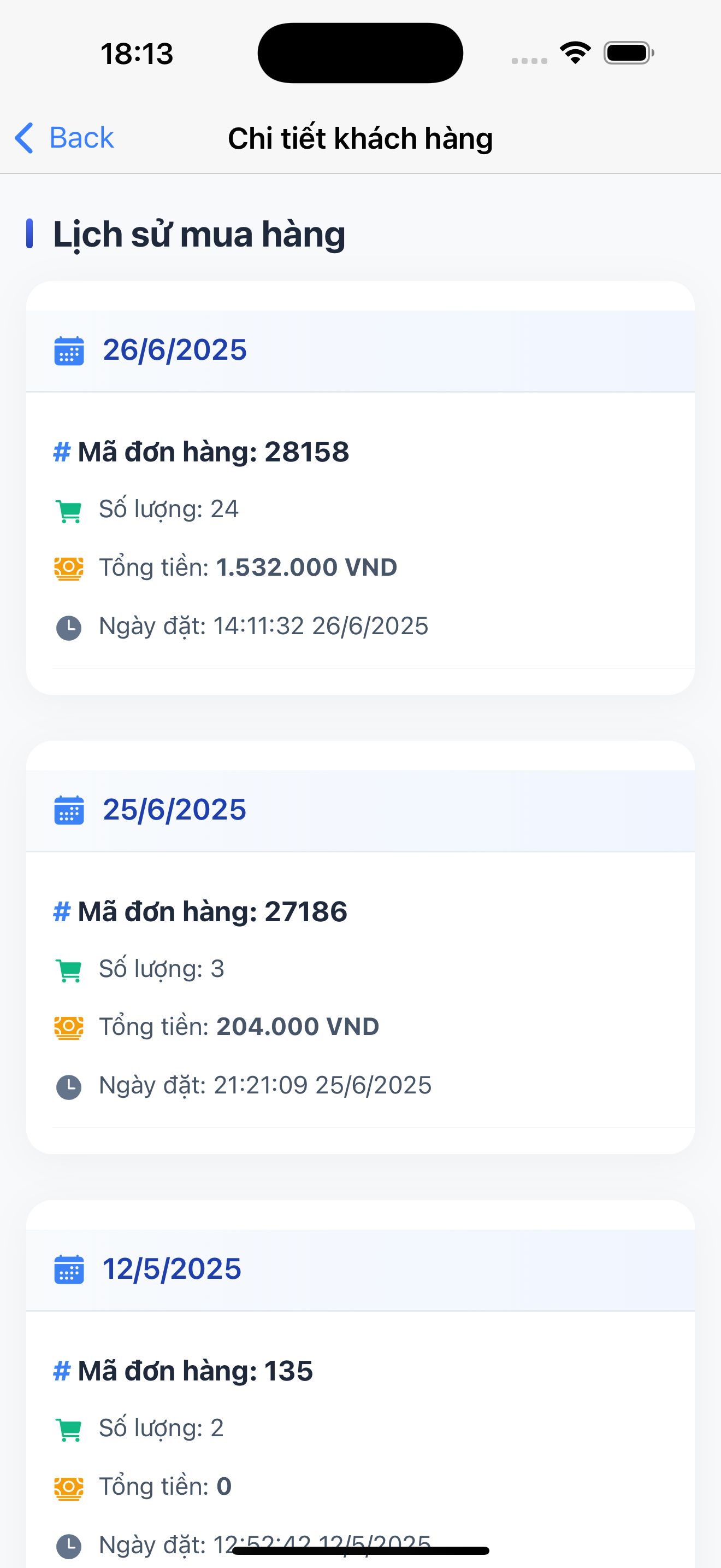 Lịch sử mua hàng