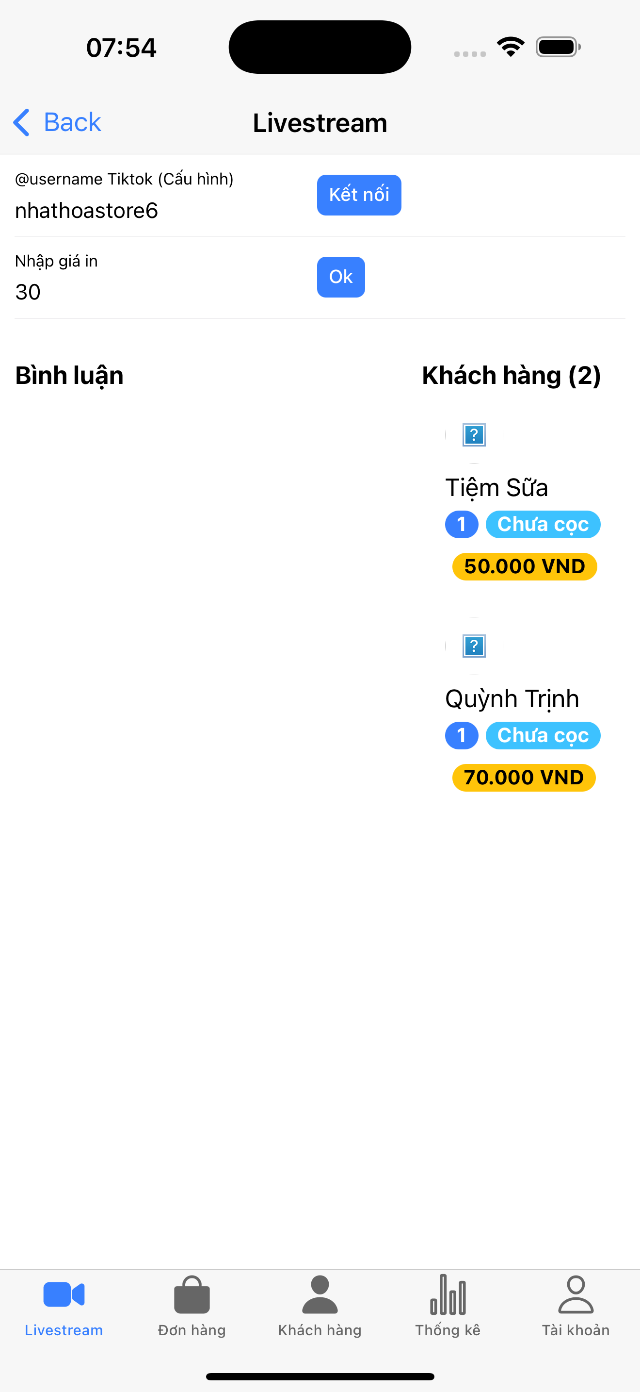 Nhập giá thủ công